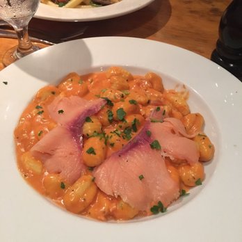 Bruschetta Francesca - Handmade gnocchi with pink sauce and salmon! - Italian Near Me - Key West, Florida