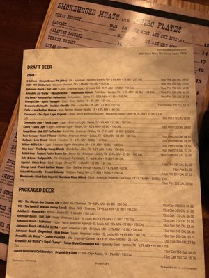 Menu photo 6 Barrel & Bones The Colony, TX