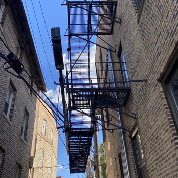 Hopleaf Bar - It's a fire escape. This is how you escape fires from upstairs. Taken near hopleaf. - Gastropubs Near Me - Chicago, Illinois Hopleaf Bar - It's a fire escape. This is how you escape fires from upstairs. Taken near hopleaf. - Gastropubs Near Me - Chicago, Illinois