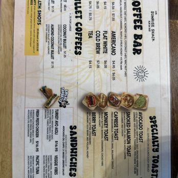 The Sunrise Shack - Menu - Coffee & Tea Near Me - Honolulu, Hawaii The Sunrise Shack - Menu - Coffee & Tea Near Me - Honolulu, Hawaii