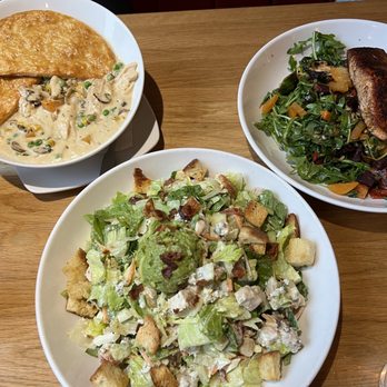 Silver Diner - Chicken Pot Pie, Chopped Cob Salad, and Warm Roasted Local Veggie Salad with Salmon - New American Near Me - Arlington, Virginia Silver Diner - Chicken Pot Pie, Chopped Cob Salad, and Warm Roasted Local Veggie Salad with Salmon - New American Near Me - Arlington, Virginia