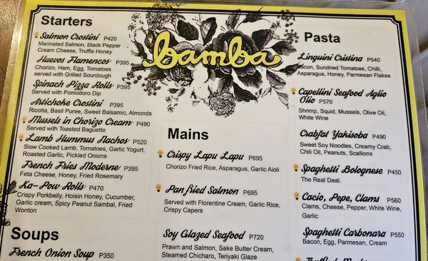 Menu photo 1 Bamba Bistro Parañaque, NCR Menu photo 1 Bamba Bistro Parañaque, NCR