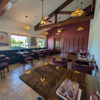 Bosphorus Turkish Cuisine - A very comfortable setting for the delicious food.  Note the comfortable arm rests that are part of every chair. - Turkish Near Me - Rocklin, California
