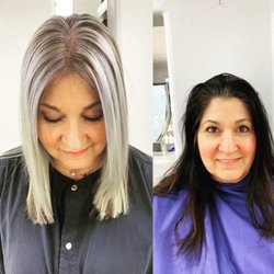 Bravo Salon - Silver hair transition. Sick of your coloring that dark hair? Then it's time to go through the process of going silver hair or gray hair