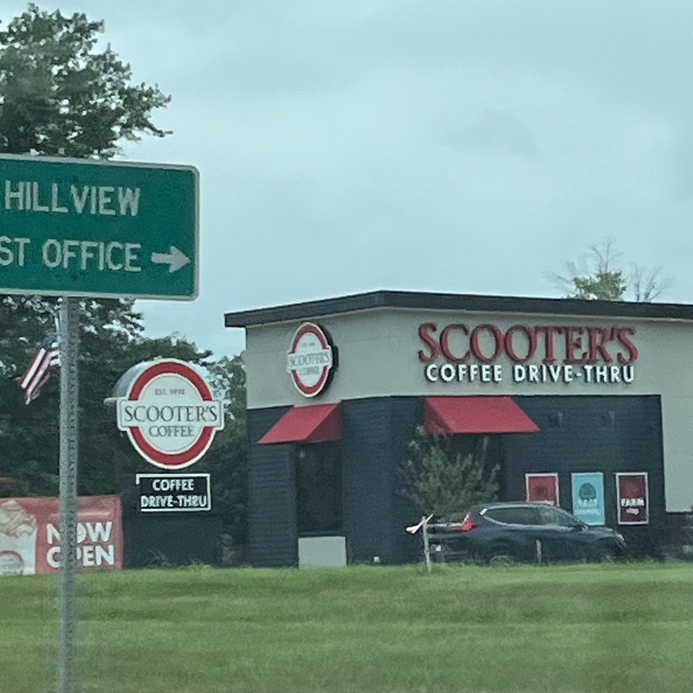 Scooter's Coffee - Exterior view from road - Coffee & Tea Near Me - Hillview, Kentucky Scooter's Coffee - Exterior view from road - Coffee & Tea Near Me - Hillview, Kentucky