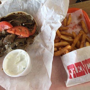 Niro's Gyros - Regular gyro and fries - Greek Near Me - Champaign, Illinois Niro's Gyros - Regular gyro and fries - Greek Near Me - Champaign, Illinois