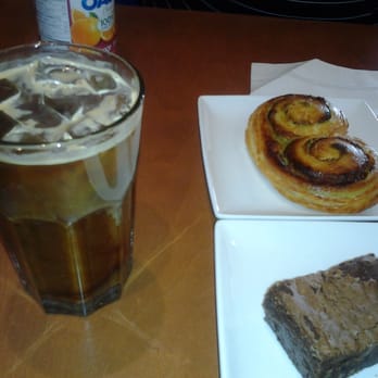 Himalayan Coffee House - iced-americano, pistachio danish & brownie - Coffee & Tea Near Me - Toronto, Ontario