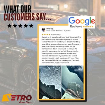 Vetro Auto Glass - Quick same-day Tesla windshield crack repair done right
Huge thanks for the kind words. - Auto Glass Services Near Me - Hayward, California Vetro Auto Glass - Quick same-day Tesla windshield crack repair done right
Huge thanks for the kind words. - Auto Glass Services Near Me - Hayward, California