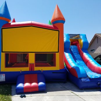 Chikilin Jumpers - 3 in 1 bounce house slide on side can be dry $200 and wet with pool at the end of slide $240 - Party Equipment Rentals Near Me Chikilin Jumpers - 3 in 1 bounce house slide on side can be dry $200 and wet with pool at the end of slide $240 - Party Equipment Rentals Near Me