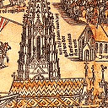 Domkirche St. Stephan - an old drawing of the platz - Churches Near Me - Vienna, 9