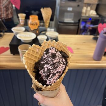 Elena’s On Orange - rose soft serve with oreo - Convenience Stores Near Me - New Haven, Connecticut
