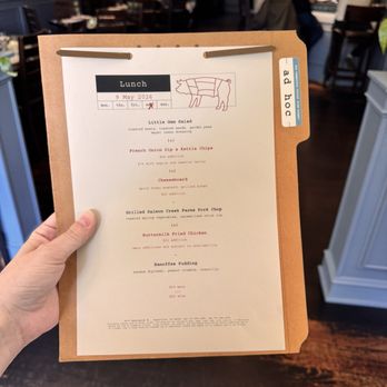 Ad Hoc & Addendum - Lunch menu - New American Near Me - Yountville, California