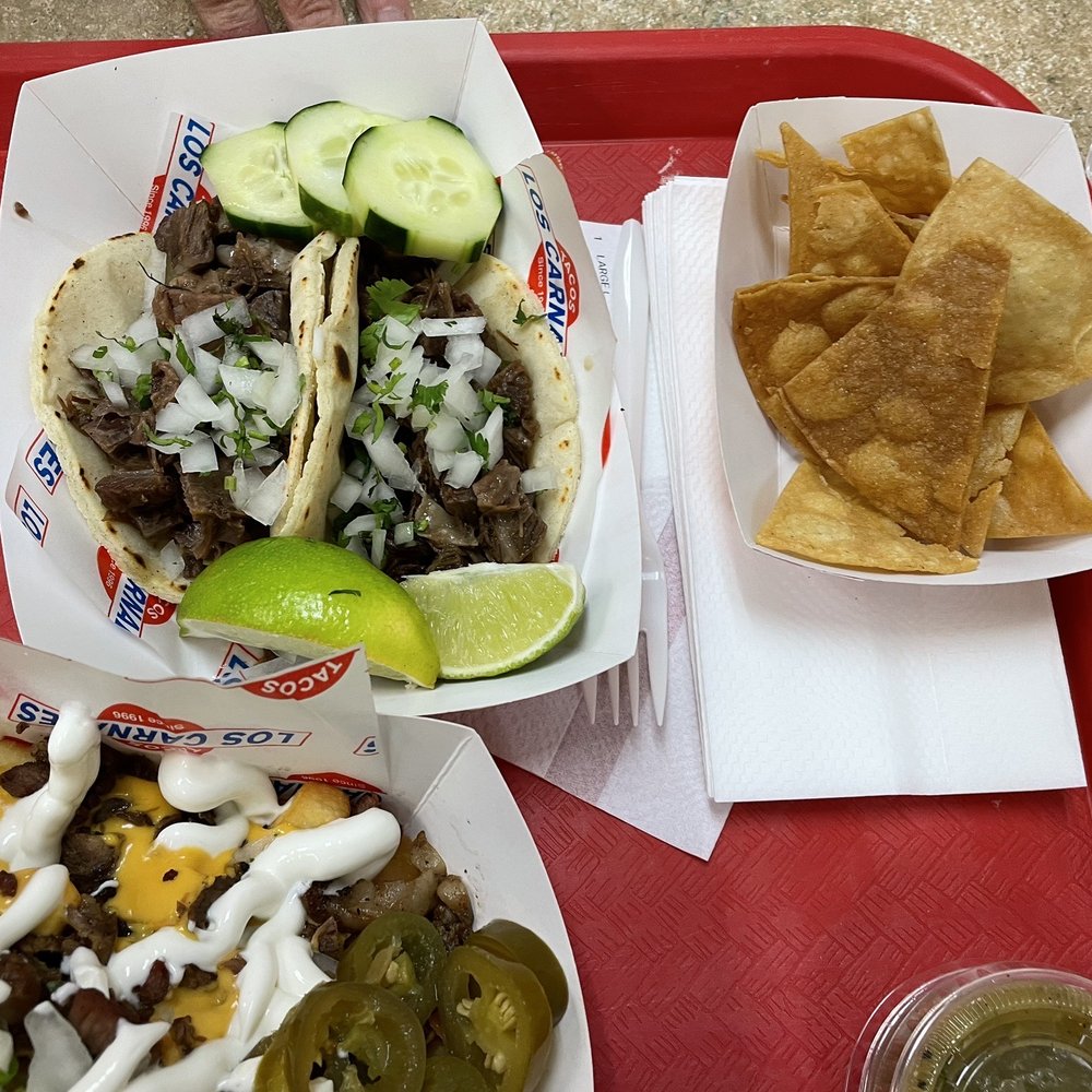 Tacos Los Carnales - Tacos and free chips - Tacos Near Me - Upland, California