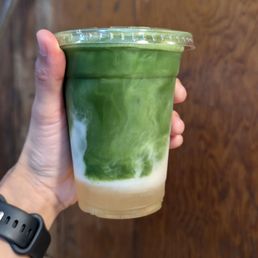 Peach cobbler matcha! Peach cobbler matcha!