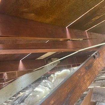 Valley Hill Roofing - One of the creacked rafters - Roofing Near Me - Ripon, California