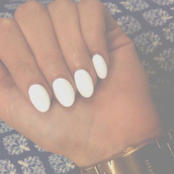 Glamour Nails - First time I got my nails done here. White almond tips - Nail Salons Near Me - Burlington, Massachusetts Glamour Nails - First time I got my nails done here. White almond tips - Nail Salons Near Me - Burlington, Massachusetts