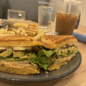 Waffle Stop - Turkey Bacado and iced House Vanilla Latte - Breakfast & Brunch Near Me - Tacoma, Washington Waffle Stop - Turkey Bacado and iced House Vanilla Latte - Breakfast & Brunch Near Me - Tacoma, Washington