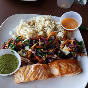The Upper Room Kitchen - Salmon, brown rice and Asian veggies - Salad Near Me - Tracy, California The Upper Room Kitchen - Salmon, brown rice and Asian veggies - Salad Near Me - Tracy, California