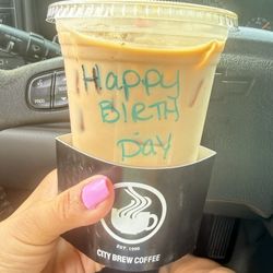 City Brew Coffee - They game a free birthday coffee