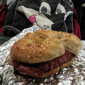 Manhattan Bagel - Egg-strami on everything bagel. - Bagels Near Me - Wilmington, Delaware Manhattan Bagel - Egg-strami on everything bagel. - Bagels Near Me - Wilmington, Delaware