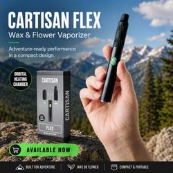 KLOWDZ Vapor & Smokeshop - Cartisan Flex versatile vaporizer with sleek design, easy everyday use, and flexible performance. 21+ only.