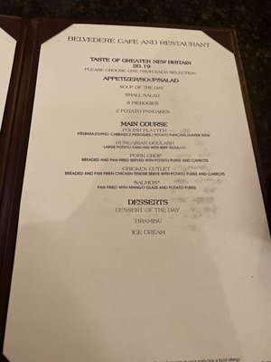 Menu photo 8 Belvedere Cafe and Restaurant New Britain, CT Menu photo 8 Belvedere Cafe and Restaurant New Britain, CT