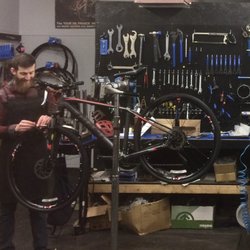 Bluedog Cycles - Bluedog Fixes: we are a full service shop. From tuneups to complicated upgrades - we can keep your bike healthy and you happy.