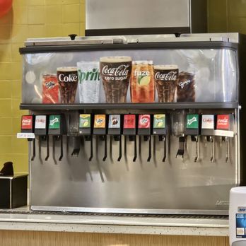 McDonald's - Soda machine is off, there should be light behind all the soda brand glasses. Dispenser didn't work. - Fast Food Near Me - North Vancouver, British Columbia McDonald's - Soda machine is off, there should be light behind all the soda brand glasses. Dispenser didn't work. - Fast Food Near Me - North Vancouver, British Columbia