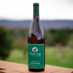 Wolf Gap Vineyard - Discover a new varietal today! Our semi-sweet Traminette beautifully showcases the flavors of the valley's unique terroir.