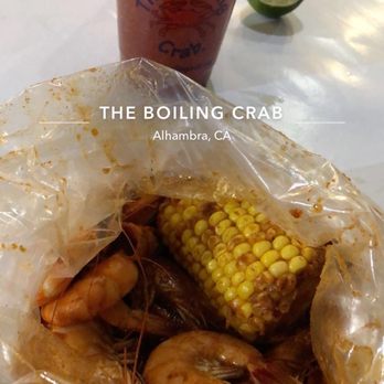 The Boiling Crab - A pound of shrimp, half a pound of sausage and one piece of corn. - Seafood Near Me - Alhambra, California