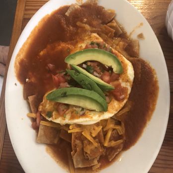 Cedar Mountain Cafe - My Mom had breakfast chilaquiles   That's tortilla chips blended w enchilada sauce served w eggs on top - Breakfast & Brunch Near Me - Cedar Mountain, North Carolina