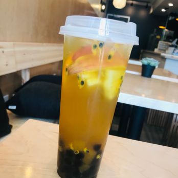 Boba Bliss - Tropical Passion Fruit with Honey Boba - Bubble Tea Near Me - Dublin, California