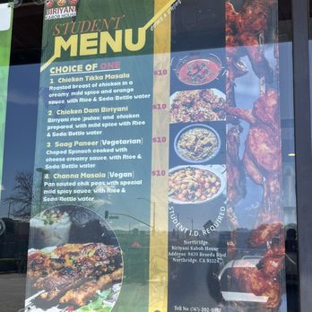 Halal Biriyani Kabob House - Student Menu - Indian Near Me - Northridge, California Halal Biriyani Kabob House - Student Menu - Indian Near Me - Northridge, California