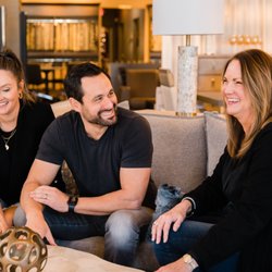 Seldens Designer Home Furnishings - Jason and Molly Mesnick from "The Bachelor" Season 13 with Seldens interior designer Brooke Schuldt.