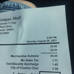 Jesse James Antique Mall & Furniture Gallery - Unknown charges