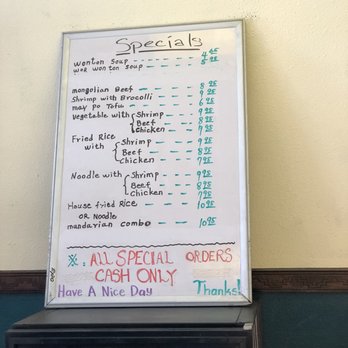 Golden Rice Bowl - Special menu that take CASH only. - Chinese Near Me - Kayenta, Arizona