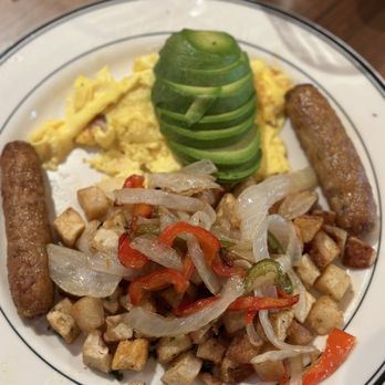 Mimi's Cafe - Scrambled Egg Breakfast with 2 Pork sausage links, Add Avocado, and potatoes IG: @ammysalamii - Breakfast & Brunch Near Me - Los Angeles, California Mimi's Cafe - Scrambled Egg Breakfast with 2 Pork sausage links, Add Avocado, and potatoes IG: @ammysalamii - Breakfast & Brunch Near Me - Los Angeles, California