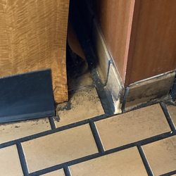 A&W Restaurant - This display is collapsing  from partial board getting wet.  And apparently just ignored .