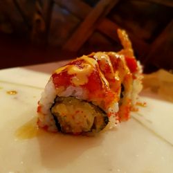 Hann bara bli en bild på tempura rullen, men jäklar vad fin den är!