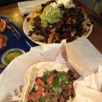 Burritos El Chavo - Tacos with Carne Asada and steak nachos with guacamole, taco was amazing but the nachos were oily and the guacamole was nasty - Mexican Near Me - Tarzana, California Burritos El Chavo - Tacos with Carne Asada and steak nachos with guacamole, taco was amazing but the nachos were oily and the guacamole was nasty - Mexican Near Me - Tarzana, California