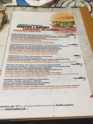 Menu photo 2 La Bodeguita del Medio Prague, PR Menu photo 2 La Bodeguita del Medio Prague, PR