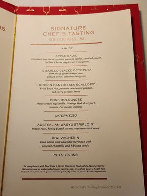 Menu photo 4 Bacchus - A Bartolotta Restaurant Milwaukee, WI