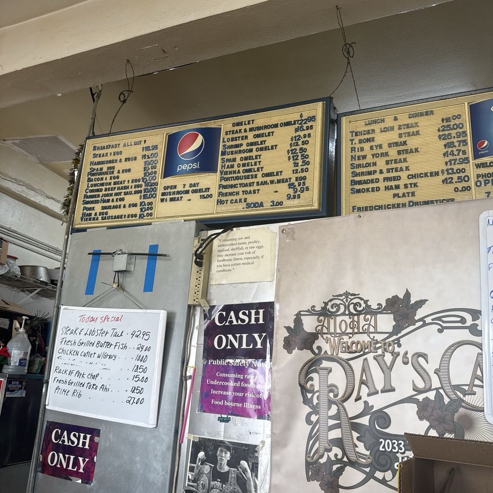Ray's Café - Cash only! Menu - American Near Me - Honolulu, Hawaii Ray's Café - Cash only! Menu - American Near Me - Honolulu, Hawaii