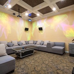 La Music Tribe - Karaoke Party Room with 7.2 surround sound and edgy mood lights. Call Now! Only at LMT. #celebration #gatheringplace #privatekaraokeroom