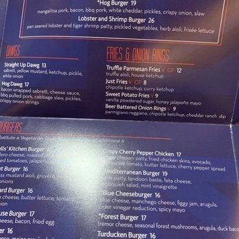 Gordon Ramsay Burger Las Vegas - Menu - middle section - Burgers Near Me - Las Vegas, Nevada