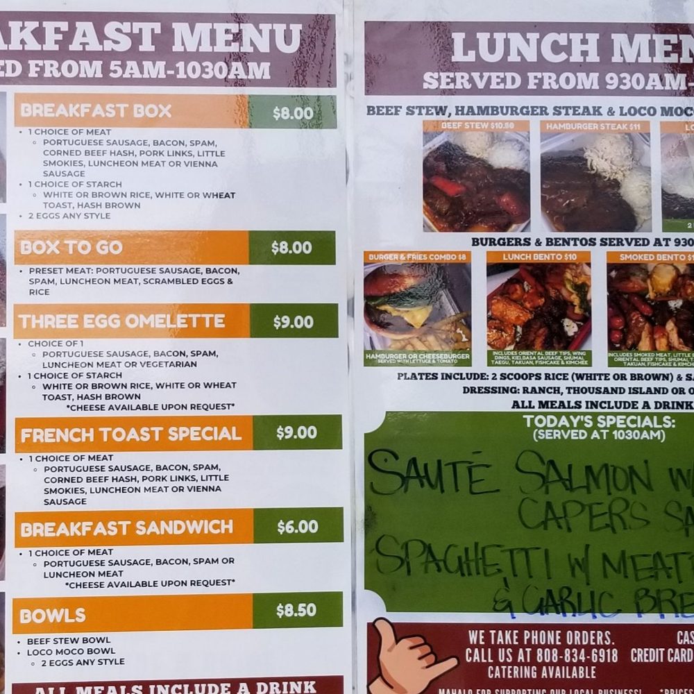 Taka's Box Lunch - Menu - Breakfast & Brunch Near Me - Honolulu, Hawaii Taka's Box Lunch - Menu - Breakfast & Brunch Near Me - Honolulu, Hawaii