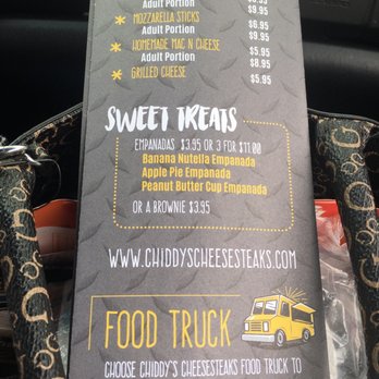Chiddy's Cheesesteaks - Menu - Food Trucks Near Me - Bay Shore, New York