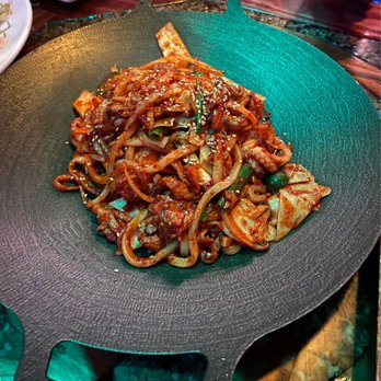 Duri Pocha - Spicy Seafood Stir-Fried with Udon - Korean Near Me - Ridgefield, New Jersey Duri Pocha - Spicy Seafood Stir-Fried with Udon - Korean Near Me - Ridgefield, New Jersey