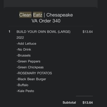 Clean Eatz - BUILD YOUR OWN BOWL (LARGE) 2022 - Salad Near Me - Chesapeake, Virginia