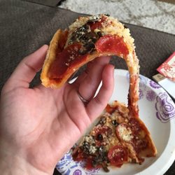 Pizza Hut - This pizza was supposed to be thin & crispy not soggy! Someone clearly didn't allow it to cook through. Very disappointing!